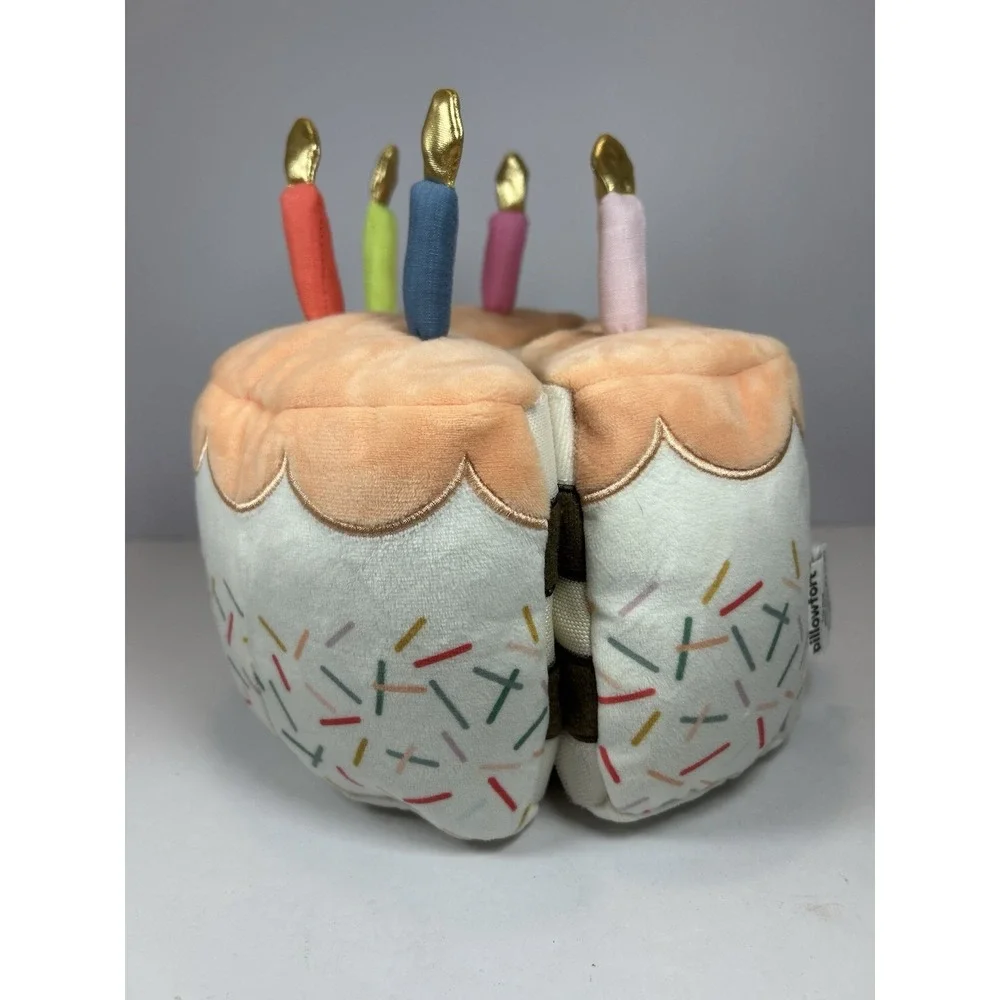 Pillowfort Birthday Cake Toy Plush separable 2 Slices Hook/Loop